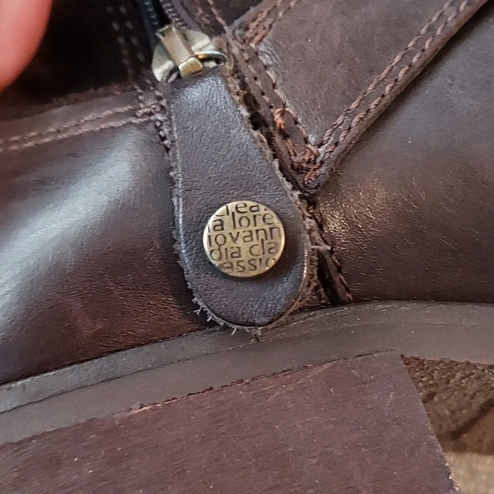 Fabianelli Made in Italian Leather  Riding Boots With Fleece Lining Sz 39/8.5